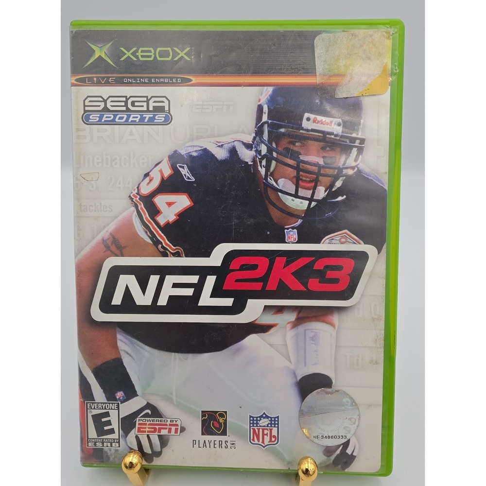 NFL 2K3 Microsoft Xbox Original Sega Sports Brian Urlacher Complete in Box CIB